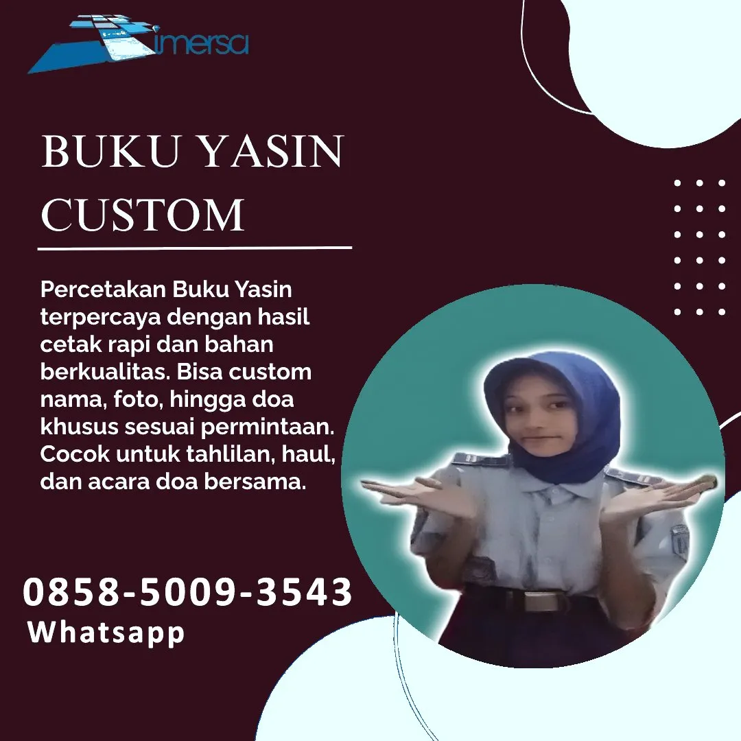0858-5009-3543 (WA) Jasa Cetak Buku Yasin Belitung, Tempat Cetak Buku Yasin di Belitung, Cetak Buku Yasin Custom Belitung, Cetak Buku Yasin Murah Belitung, Buku Yasin dan Tahlil Belitung, Cetak Buku Yasin Terdekat Belitung, Jual Buku Yasin di Belitung