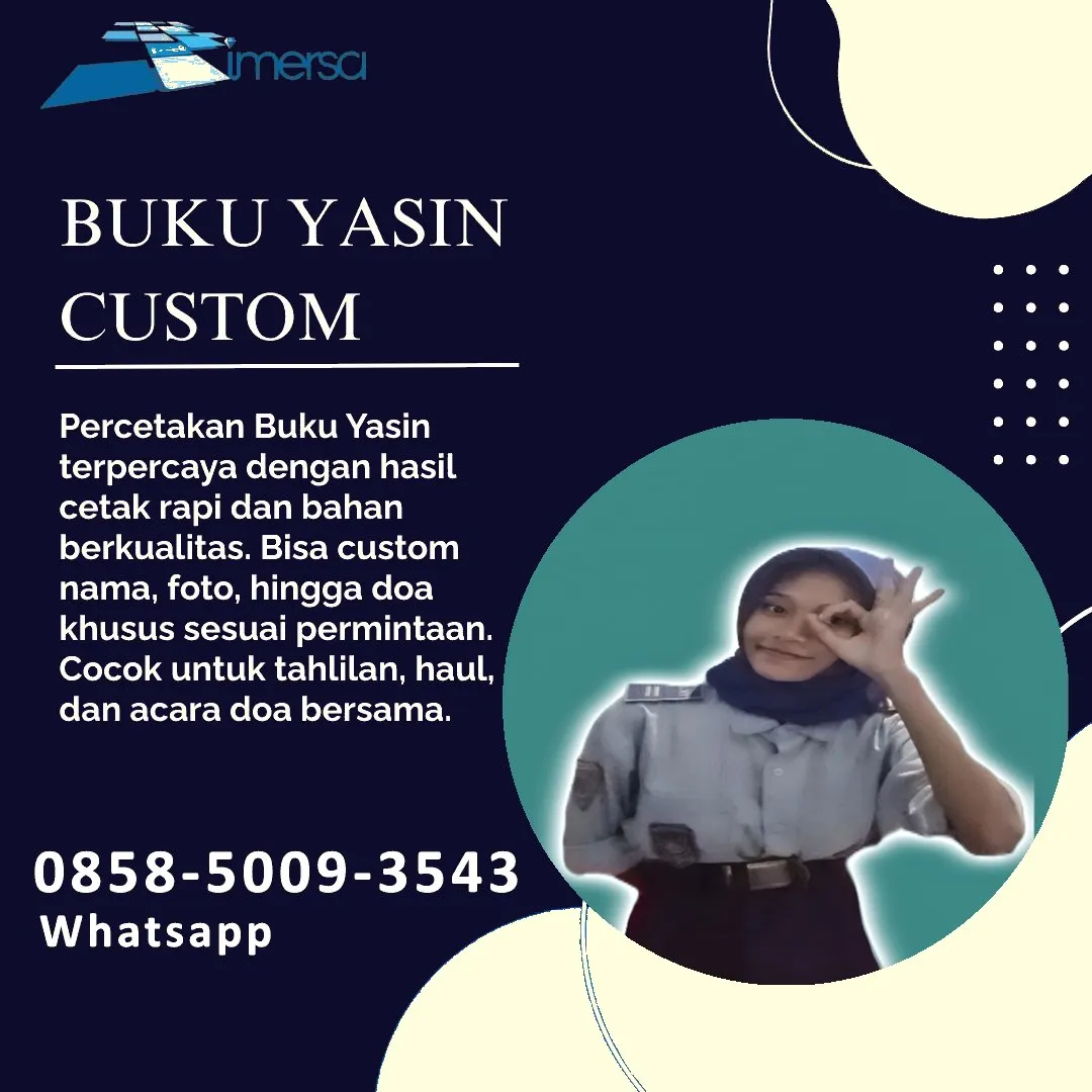 0858-5009-3543 (WA) Jasa Cetak Buku Yasin Pontianak, Tempat Cetak Buku Yasin di Pontianak, Cetak Buku Yasin Custom Pontianak, Cetak Buku Yasin Murah Pontianak, Buku Yasin dan Tahlil Pontianak, Cetak Buku Yasin Terdekat Pontianak, Jual Buku Yasin di Pontianak