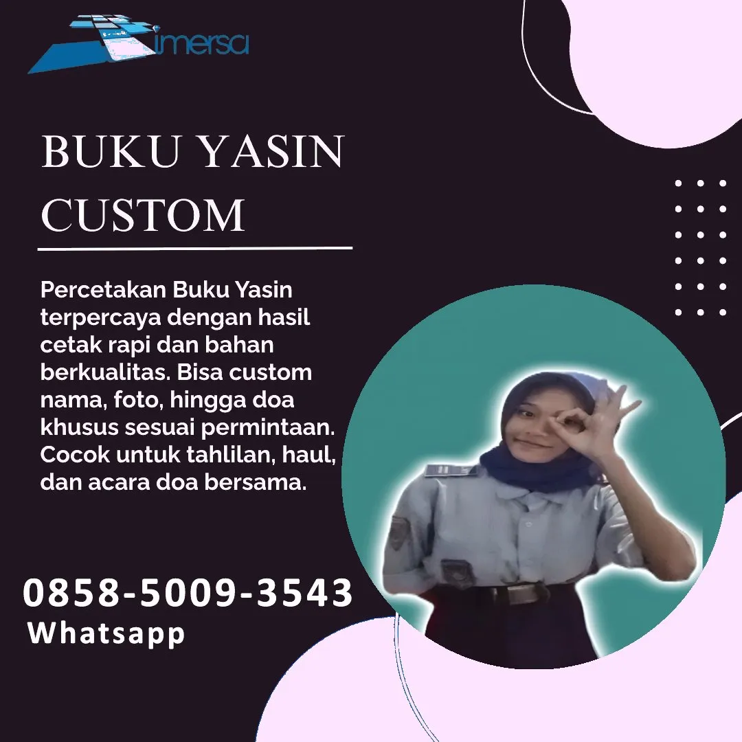0858-5009-3543 (WA) Jasa Cetak Buku Yasin Ponorogo, Tempat Cetak Buku Yasin di Ponorogo, Cetak Buku Yasin Custom Ponorogo, Cetak Buku Yasin Murah Ponorogo, Buku Yasin dan Tahlil Ponorogo, Cetak Buku Yasin Terdekat Ponorogo, Jual Buku Yasin di Ponorogo