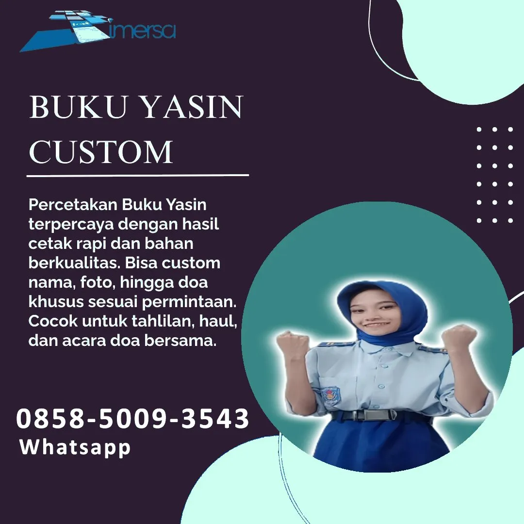0858-5009-3543 (WA) Jasa Cetak Buku Yasin Aceh Tenggara, Tempat Cetak Buku Yasin di Aceh Tenggara, Cetak Buku Yasin Custom Aceh Tenggara, Cetak Buku Yasin Murah Aceh Tenggara, Buku Yasin dan Tahlil Aceh Tenggara, Cetak Buku Yasin Terdekat Aceh Tenggara, Jual Buku Yasin di Aceh Tenggara