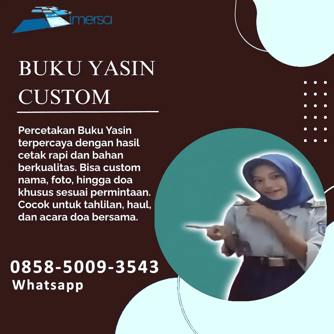 0858-5009-3543 (WA) Jasa Cetak Buku Yasin Bener Meriah, Tempat Cetak Buku Yasin di Bener Meriah, Cetak Buku Yasin Custom Bener Meriah, Cetak Buku Yasin Murah Bener Meriah, Buku Yasin dan Tahlil Bener Meriah, Cetak Buku Yasin Terdekat Bener Meriah, Jual Buku Yasin di Bener Meriah