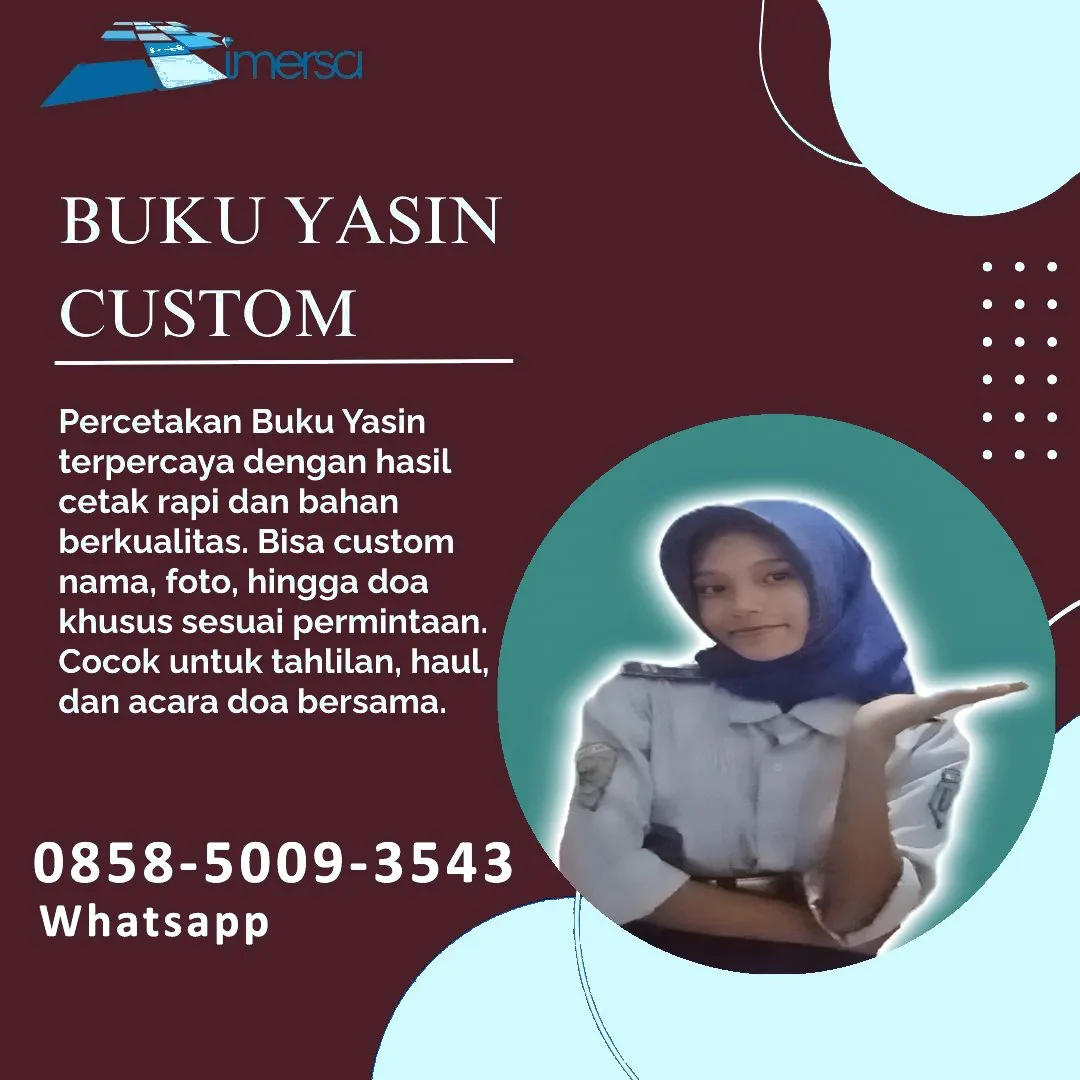 0858-5009-3543 (WA) Jasa Cetak Buku Yasin Nagan Raya, Tempat Cetak Buku Yasin di Nagan Raya, Cetak Buku Yasin Custom Nagan Raya, Cetak Buku Yasin Murah Nagan Raya, Buku Yasin dan Tahlil Nagan Raya, Cetak Buku Yasin Terdekat Nagan Raya, Jual Buku Yasin di Nagan Raya