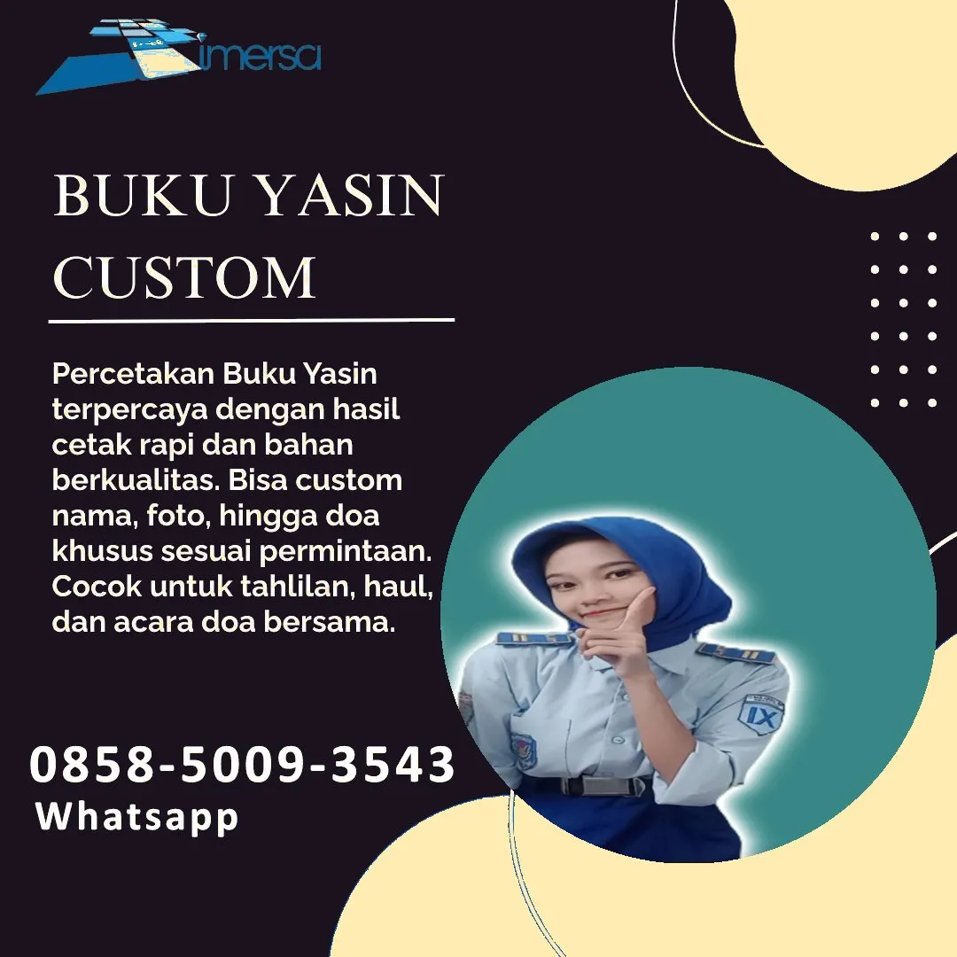 0858-5009-3543 (WA) Jasa Cetak Buku Yasin Pidie Jaya, Tempat Cetak Buku Yasin di Pidie Jaya, Cetak Buku Yasin Custom Pidie Jaya, Cetak Buku Yasin Murah Pidie Jaya, Buku Yasin dan Tahlil Pidie Jaya, Cetak Buku Yasin Terdekat Pidie Jaya, Jual Buku Yasin di Pidie Jaya