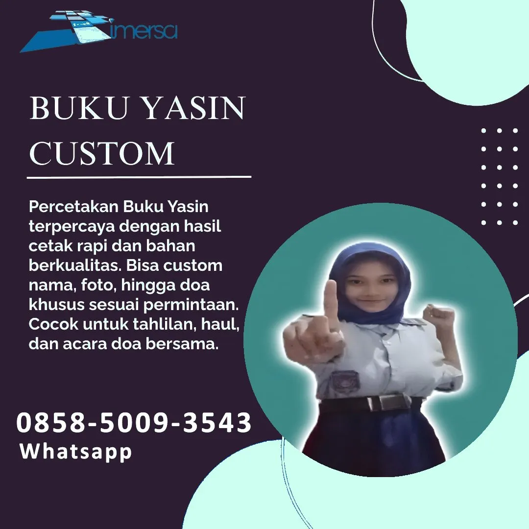 0858-5009-3543 (WA) Jasa Cetak Buku Yasin Banjarnegara, Tempat Cetak Buku Yasin di Banjarnegara, Cetak Buku Yasin Custom Banjarnegara, Cetak Buku Yasin Murah Banjarnegara, Buku Yasin dan Tahlil Banjarnegara, Cetak Buku Yasin Terdekat Banjarnegara, Jual Buku Yasin di Banjarnegara
