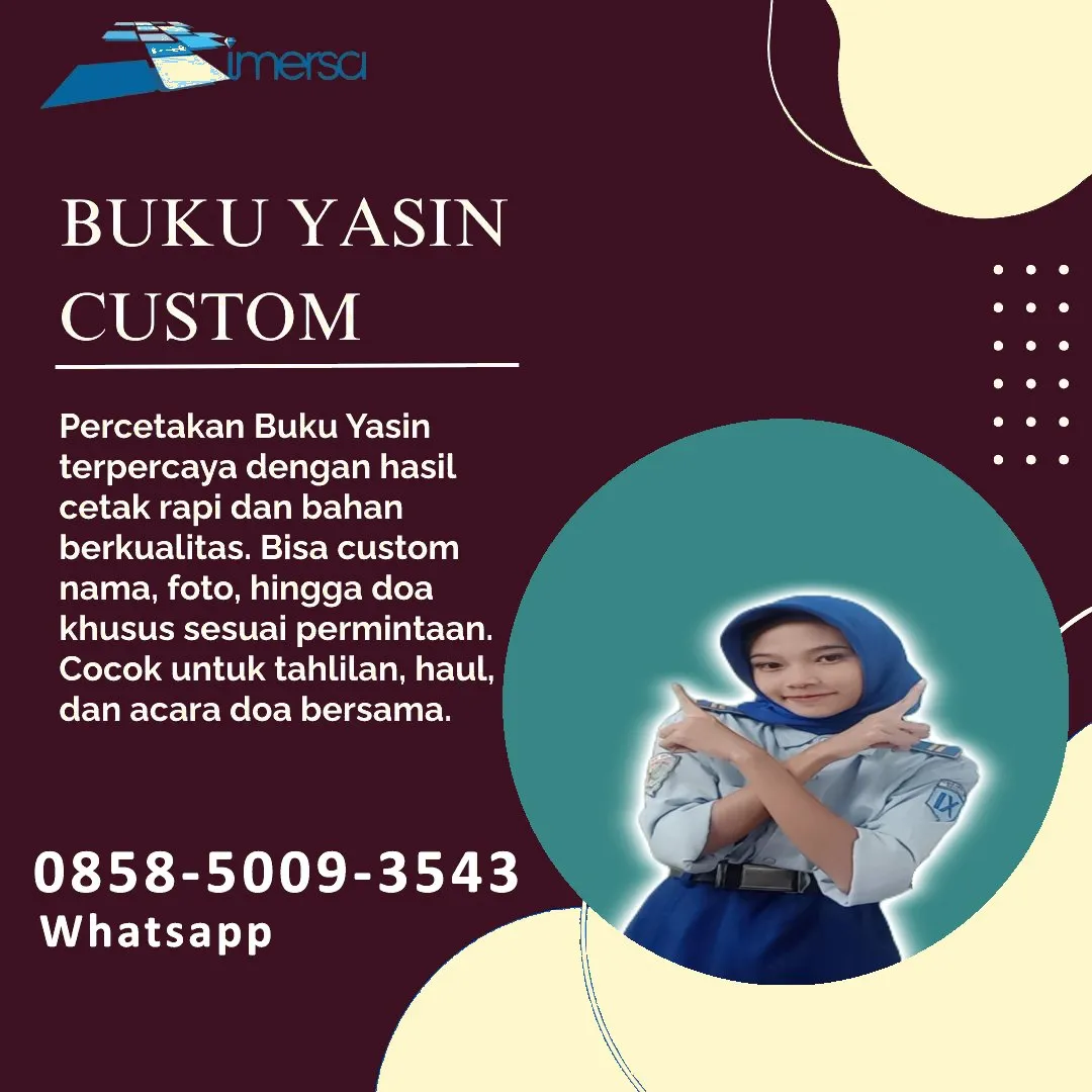 0858-5009-3543 (WA) Jasa Cetak Buku Yasin Kampar, Tempat Cetak Buku Yasin di Kampar, Cetak Buku Yasin Custom Kampar, Cetak Buku Yasin Murah Kampar, Buku Yasin dan Tahlil Kampar, Cetak Buku Yasin Terdekat Kampar, Jual Buku Yasin di Kampar
