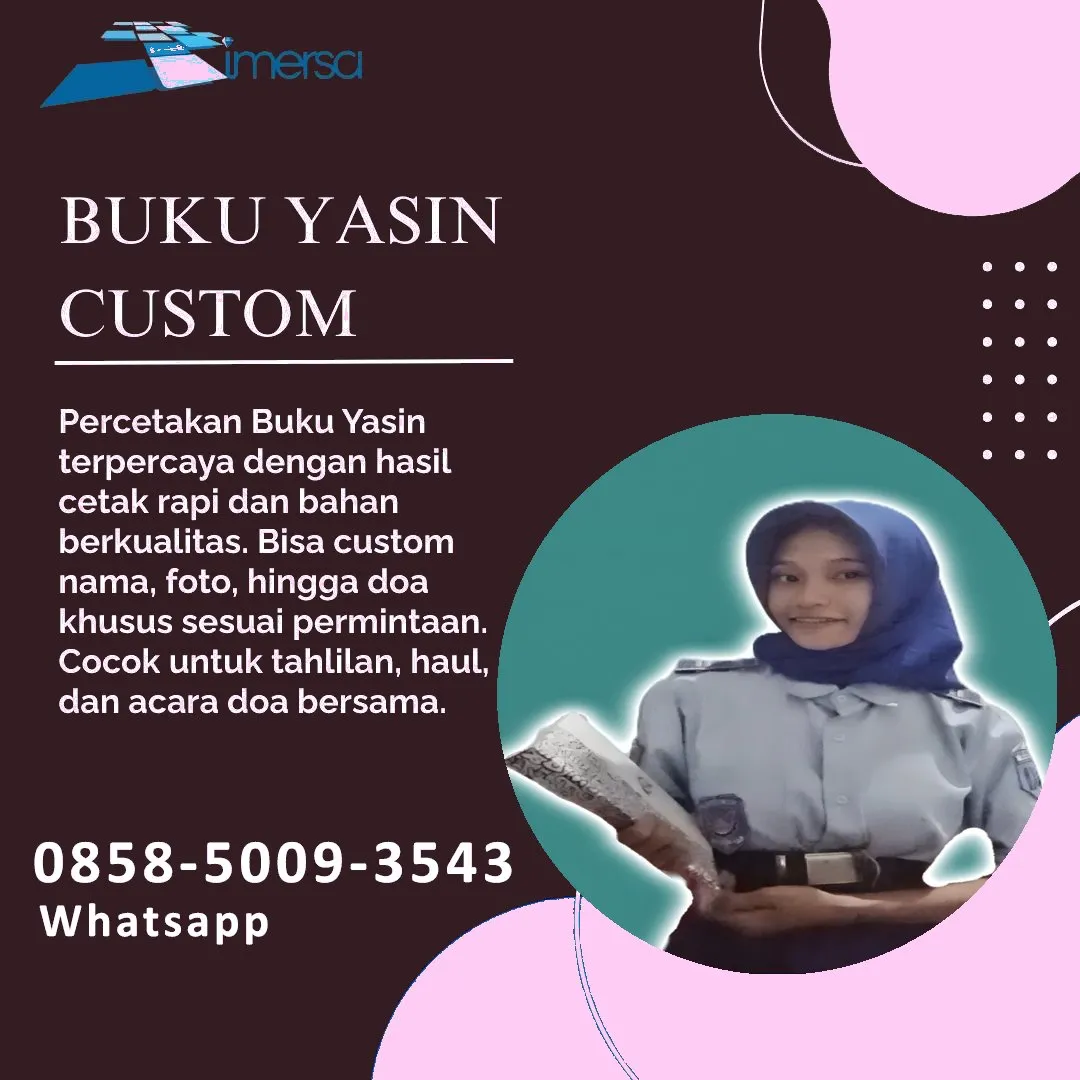 0858-5009-3543 (WA) Jasa Cetak Buku Yasin Pelalawan, Tempat Cetak Buku Yasin di Pelalawan, Cetak Buku Yasin Custom Pelalawan, Cetak Buku Yasin Murah Pelalawan, Buku Yasin dan Tahlil Pelalawan, Cetak Buku Yasin Terdekat Pelalawan, Jual Buku Yasin di Pelalawan
