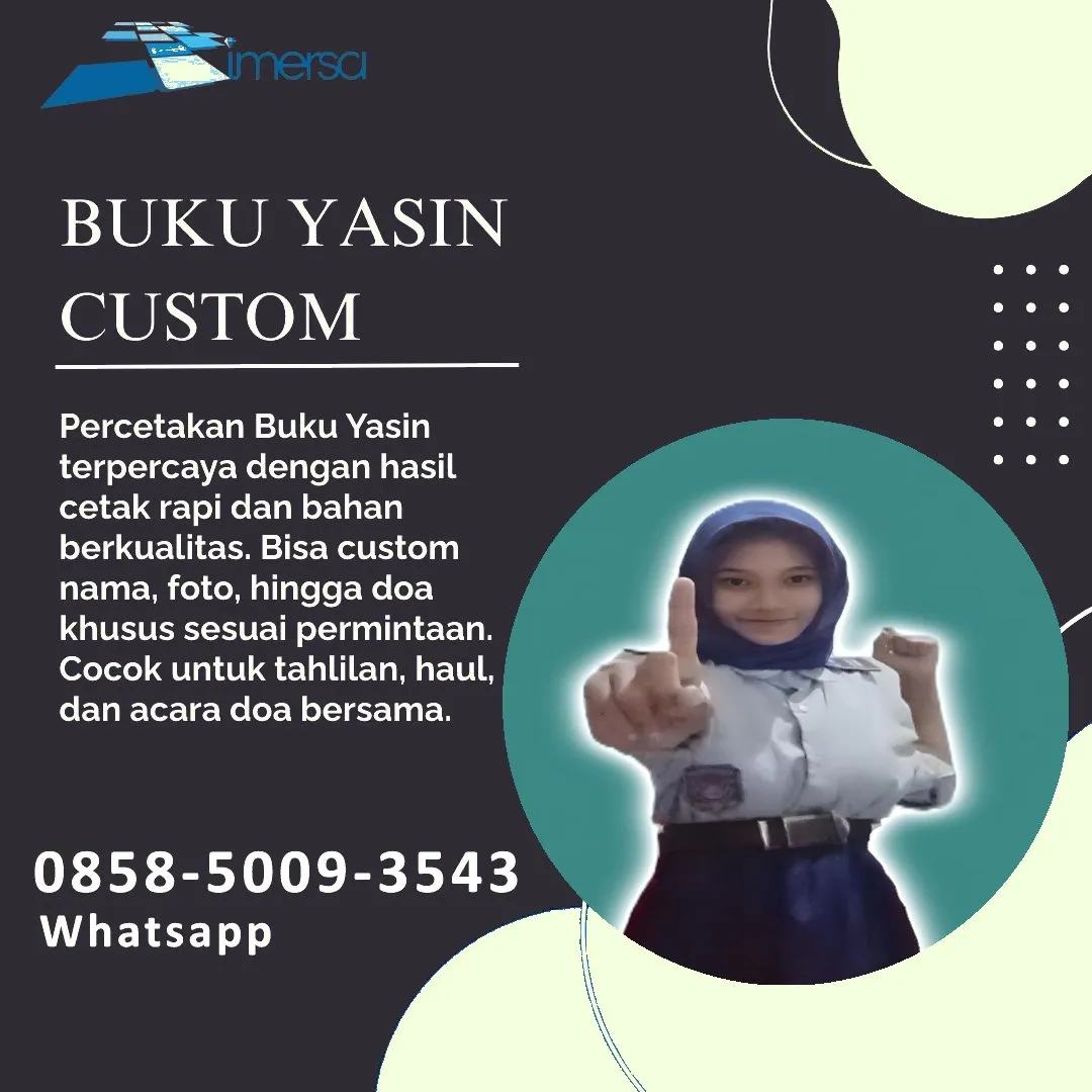 0858-5009-3543 (WA) Jasa Cetak Buku Yasin Dumai, Tempat Cetak Buku Yasin di Dumai, Cetak Buku Yasin Custom Dumai, Cetak Buku Yasin Murah Dumai, Buku Yasin dan Tahlil Dumai, Cetak Buku Yasin Terdekat Dumai, Jual Buku Yasin di Dumai