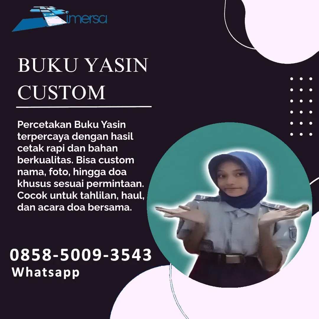 0858-5009-3543 (WA) Jasa Cetak Buku Yasin Brebes, Tempat Cetak Buku Yasin di Brebes, Cetak Buku Yasin Custom Brebes, Cetak Buku Yasin Murah Brebes, Buku Yasin dan Tahlil Brebes, Cetak Buku Yasin Terdekat Brebes, Jual Buku Yasin di Brebes