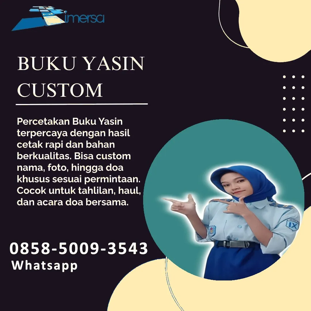0858-5009-3543 (WA) Jasa Cetak Buku Yasin Padang, Tempat Cetak Buku Yasin di Padang, Cetak Buku Yasin Custom Padang, Cetak Buku Yasin Murah Padang, Buku Yasin dan Tahlil Padang, Cetak Buku Yasin Terdekat Padang, Jual Buku Yasin di Padang