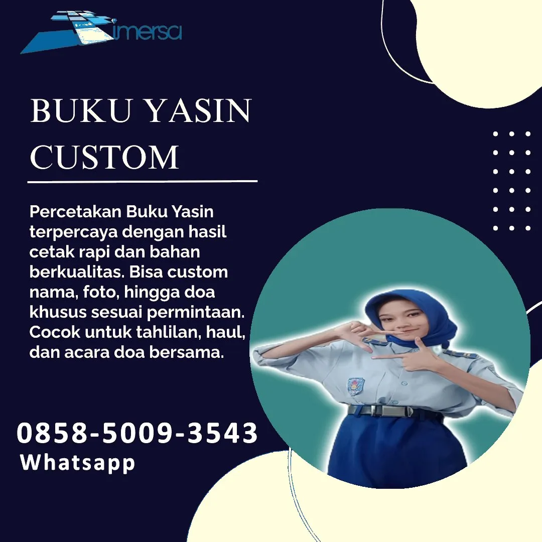 0858-5009-3543 (WA) Jasa Cetak Buku Yasin Nias, Tempat Cetak Buku Yasin di Nias, Cetak Buku Yasin Custom Nias, Cetak Buku Yasin Murah Nias, Buku Yasin dan Tahlil Nias, Cetak Buku Yasin Terdekat Nias, Jual Buku Yasin di Nias