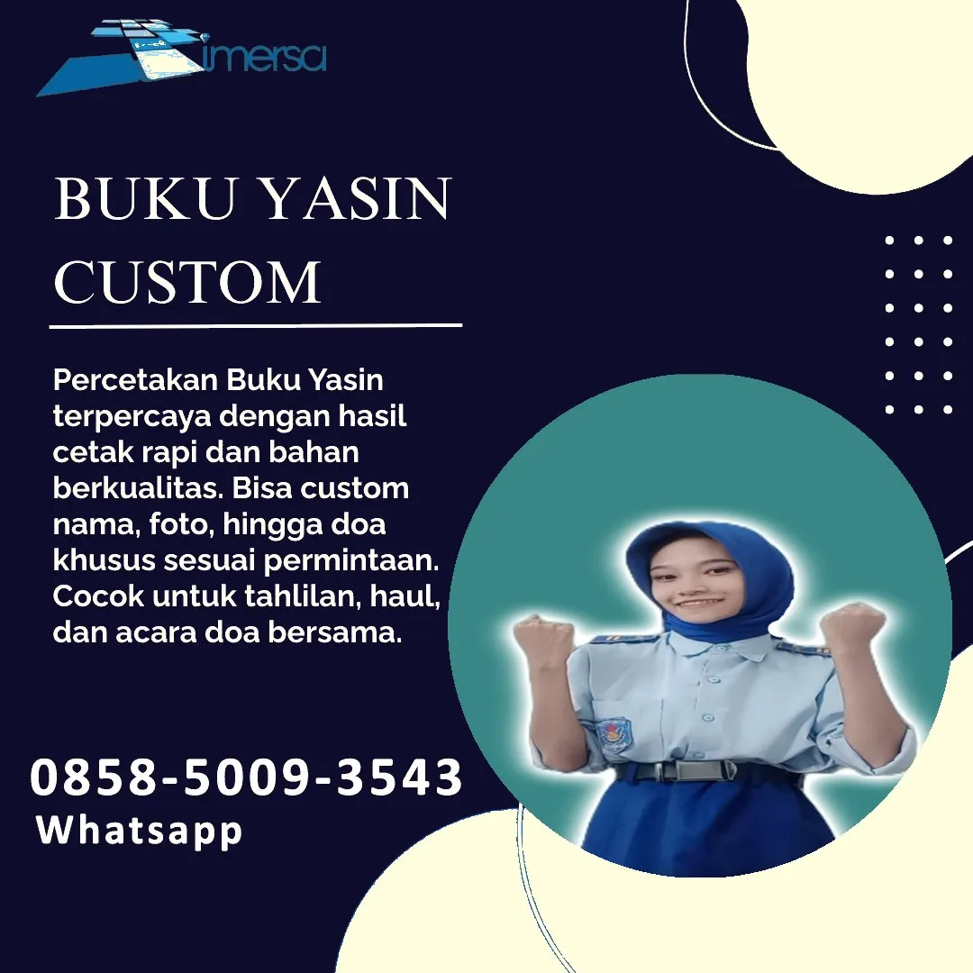 0858-5009-3543 (WA) Jasa Cetak Buku Yasin Wonosobo, Tempat Cetak Buku Yasin di Wonosobo, Cetak Buku Yasin Custom Wonosobo, Cetak Buku Yasin Murah Wonosobo, Buku Yasin dan Tahlil Wonosobo, Cetak Buku Yasin Terdekat Wonosobo, Jual Buku Yasin di Wonosobo