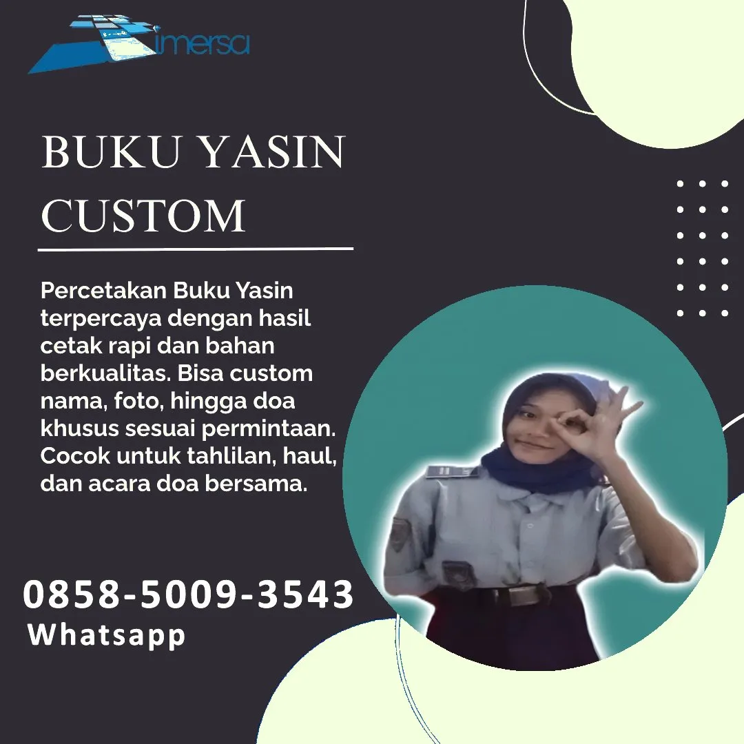 Cetak Buku Yasin Bekasi 0858-5009-3543 (WA)