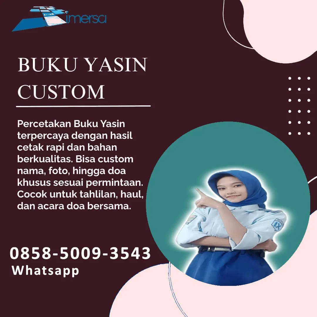 0858-5009-3543 (WA) Jasa Cetak Buku Yasin Cirebon, Tempat Cetak Buku Yasin di Cirebon, Cetak Buku Yasin Custom Cirebon, Cetak Buku Yasin Murah Cirebon, Buku Yasin dan Tahlil Cirebon, Cetak Buku Yasin Terdekat Cirebon, Jual Buku Yasin di Cirebon