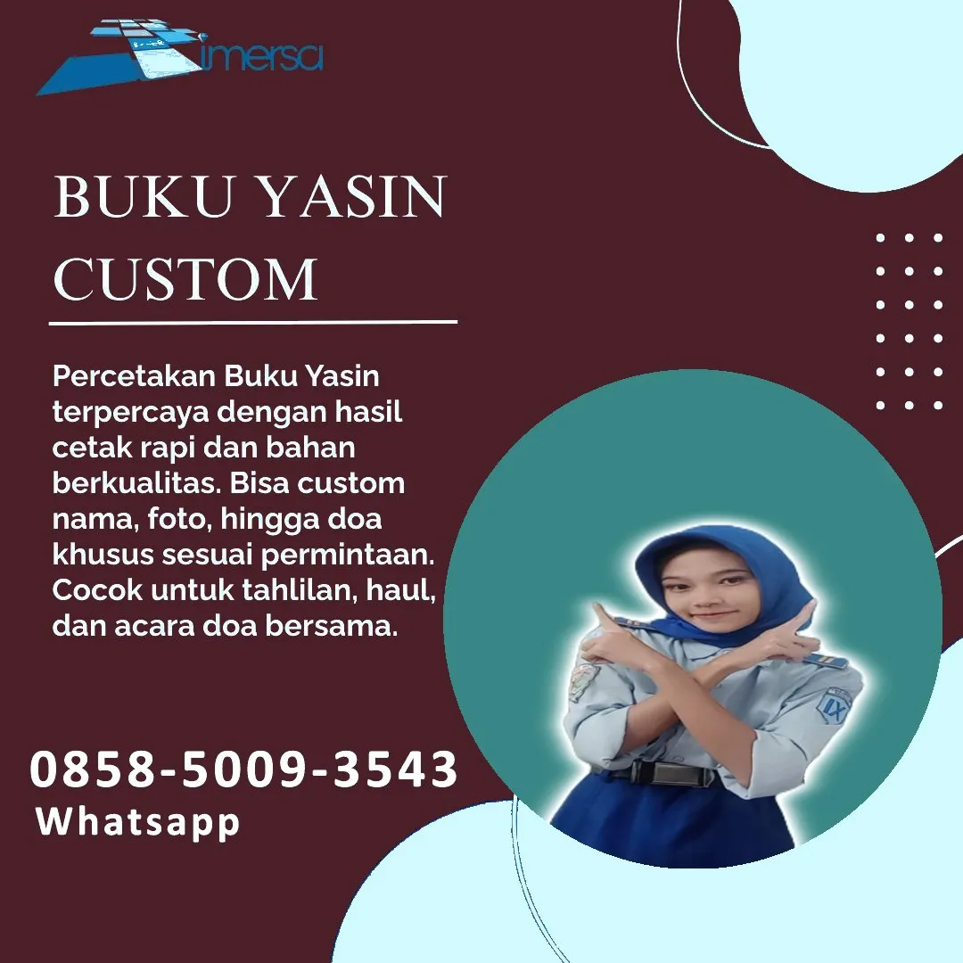 0858-5009-3543 (WA) Jasa Cetak Buku Yasin Karawang, Tempat Cetak Buku Yasin di Karawang, Cetak Buku Yasin Custom Karawang, Cetak Buku Yasin Murah Karawang, Buku Yasin dan Tahlil Karawang, Cetak Buku Yasin Terdekat Karawang, Jual Buku Yasin di Karawang