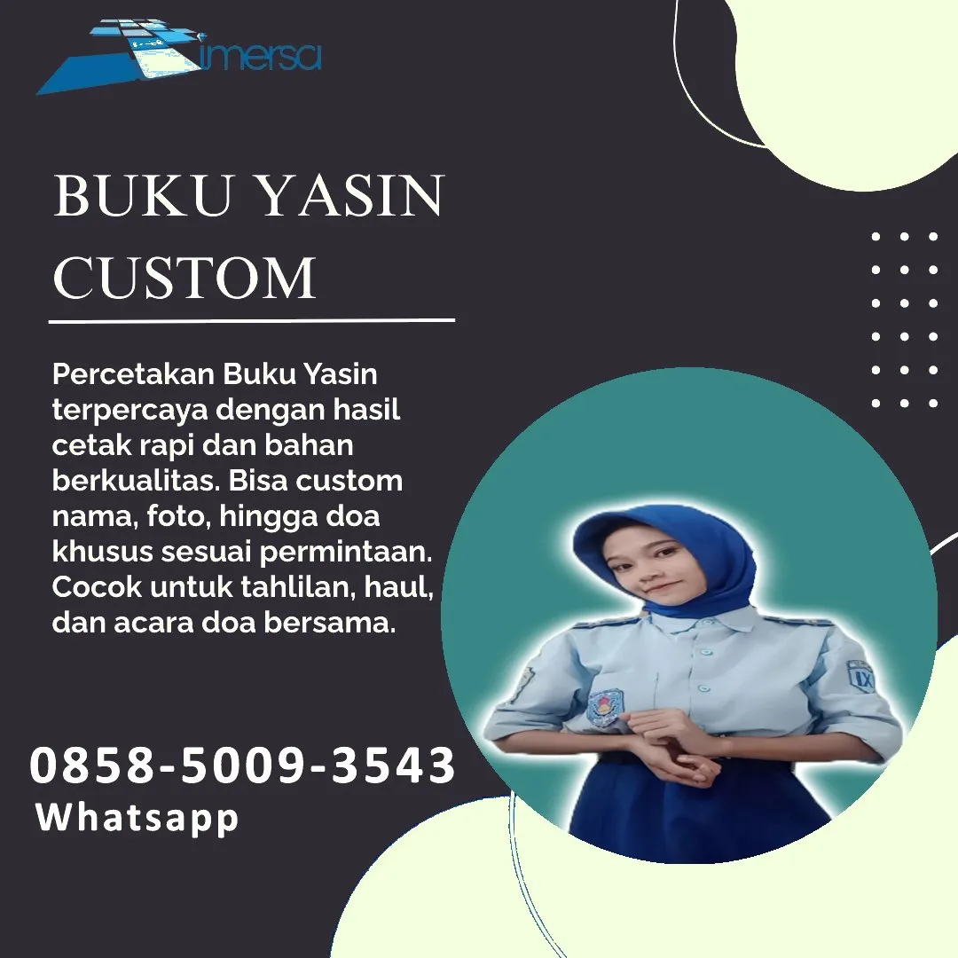 0858-5009-3543 (WA) Jasa Cetak Buku Yasin Cikarang Pusat, Tempat Cetak Buku Yasin di Cikarang Pusat, Cetak Buku Yasin Custom Cikarang Pusat, Cetak Buku Yasin Murah Cikarang Pusat, Buku Yasin dan Tahlil Cikarang Pusat, Cetak Buku Yasin Terdekat Cikarang Pusat, Jual Buku Yasin di Cikarang Pusat