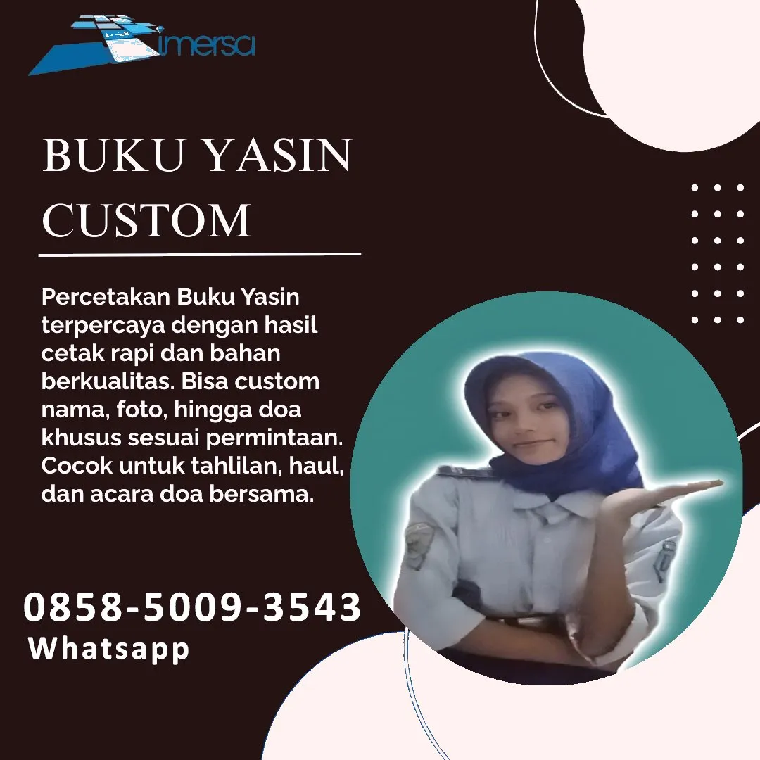 Cetak Buku Yasin Jakarta Selatan 0858-5009-3543 (WA)